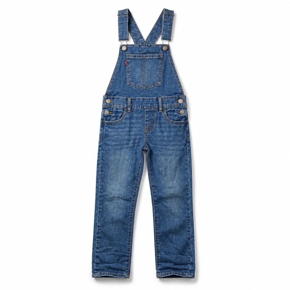 Levis Kids Denim Overalls Medium Wash Straight Leg Size 16R 30x27